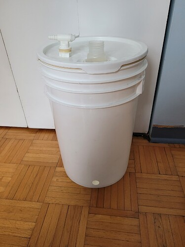 Plastic fermentation bucket